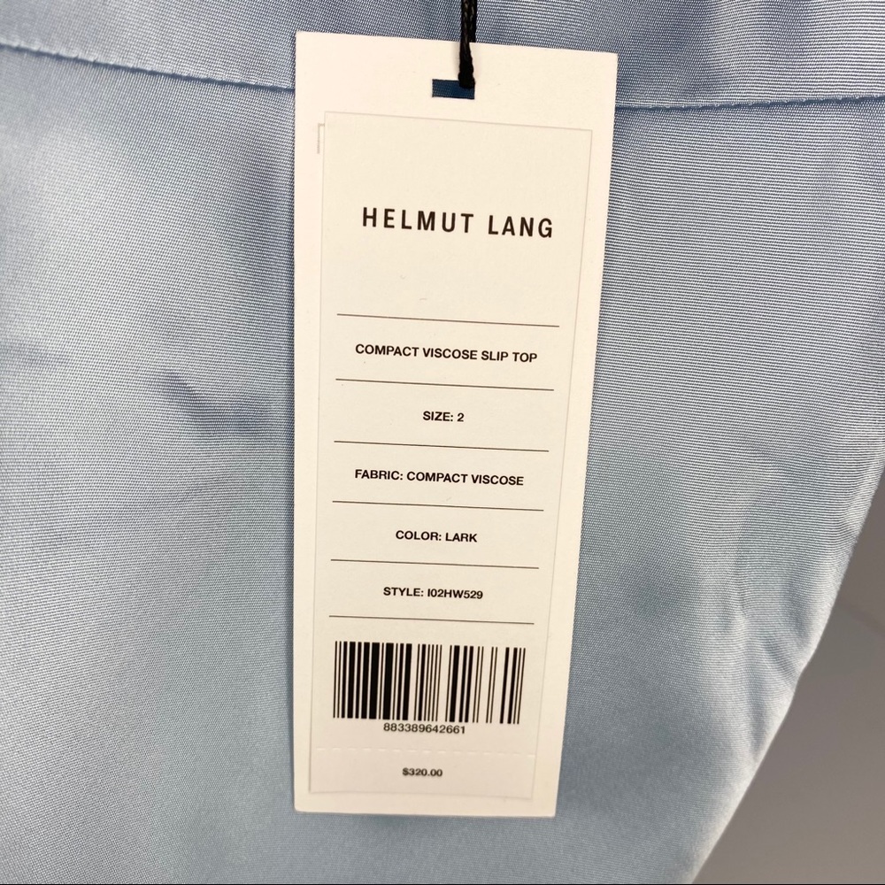 Helmut Lang Compact V-Neck Camisole in Light Blue - Picture 5 of 5